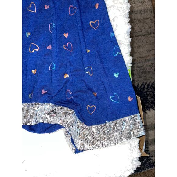 So girls sz. 12 blue heart design sparkle bottom tee. Cute, great stretch - Picture 7 of 11